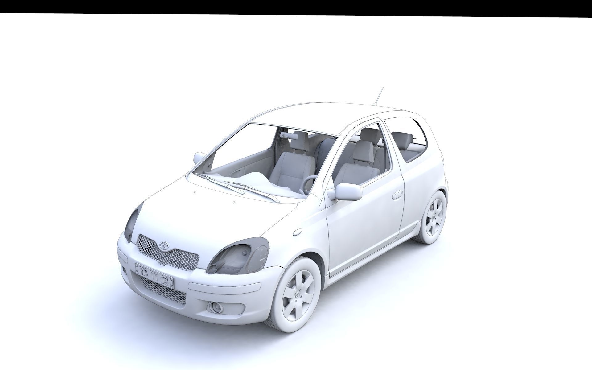 Toyota Yaris 3 doors 2003 3D model | CGTrader