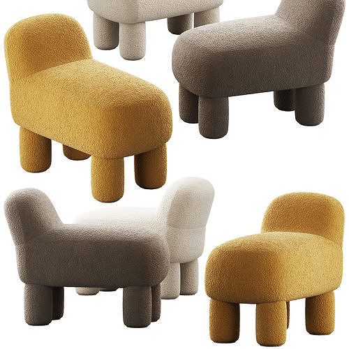 352 Lulu sit pouf by Design House Stockholm 3D model 5