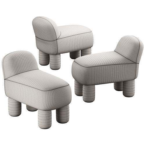 352 Lulu sit pouf by Design House Stockholm 3D model 6