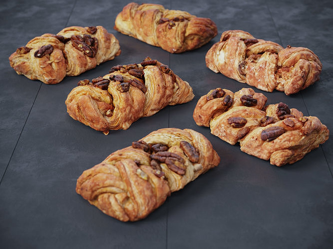 Maple pecan plait  3D model 2