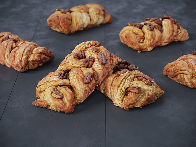 Maple pecan plait  3D model 4