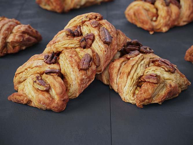 Maple pecan plait  3D model 3