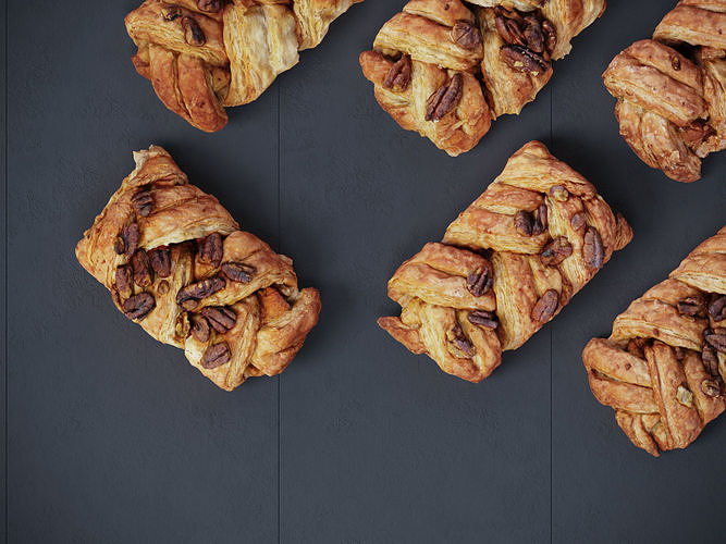 Maple pecan plait  3D model 5