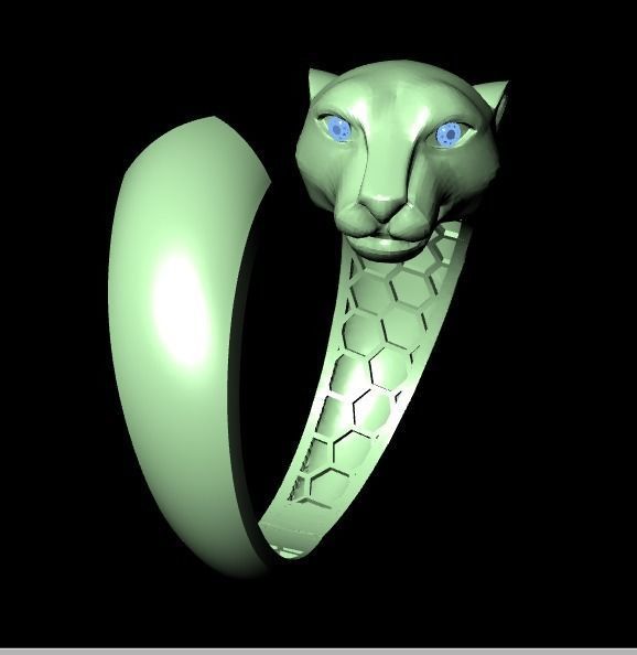 tiger ring 3D print model_14