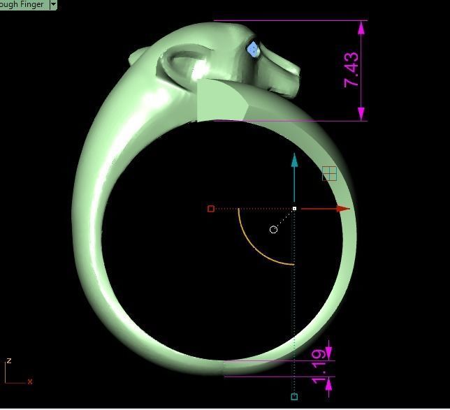 tiger ring 3D print model_3