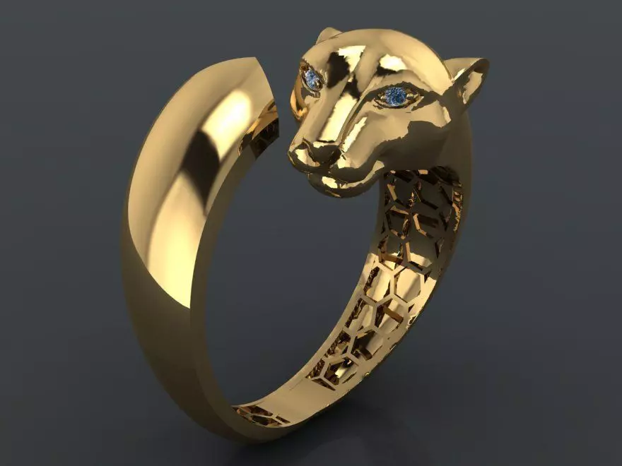 tiger ring 3D print model_0