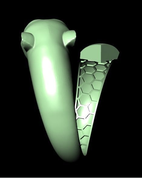 tiger ring 3D print model_12