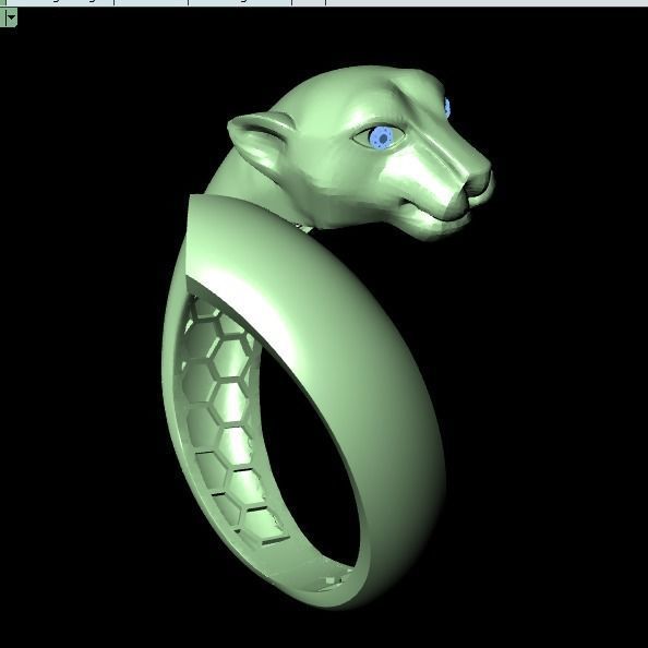 tiger ring 3D print model_13