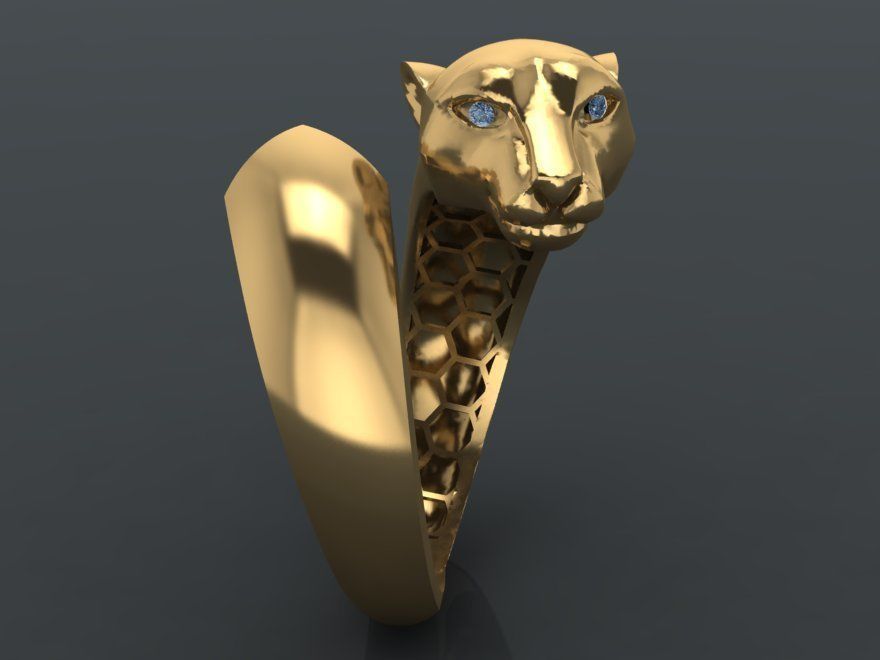 tiger ring 3D print model_8