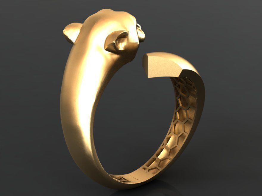 tiger ring 3D print model_7