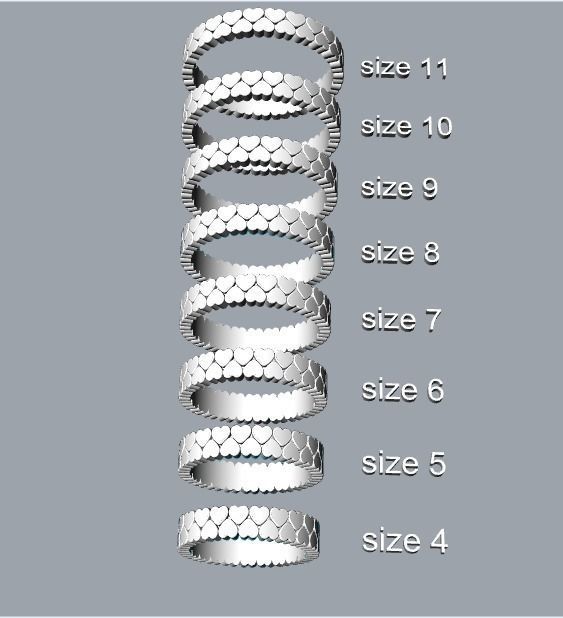 hearts ring 3D print model_10