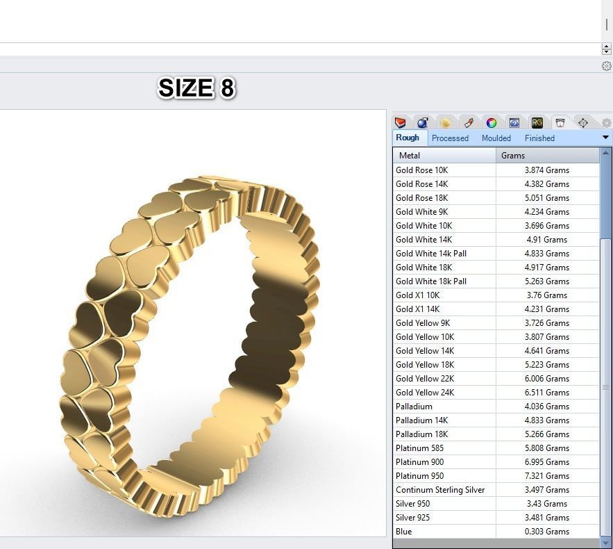 hearts ring 3D print model_12