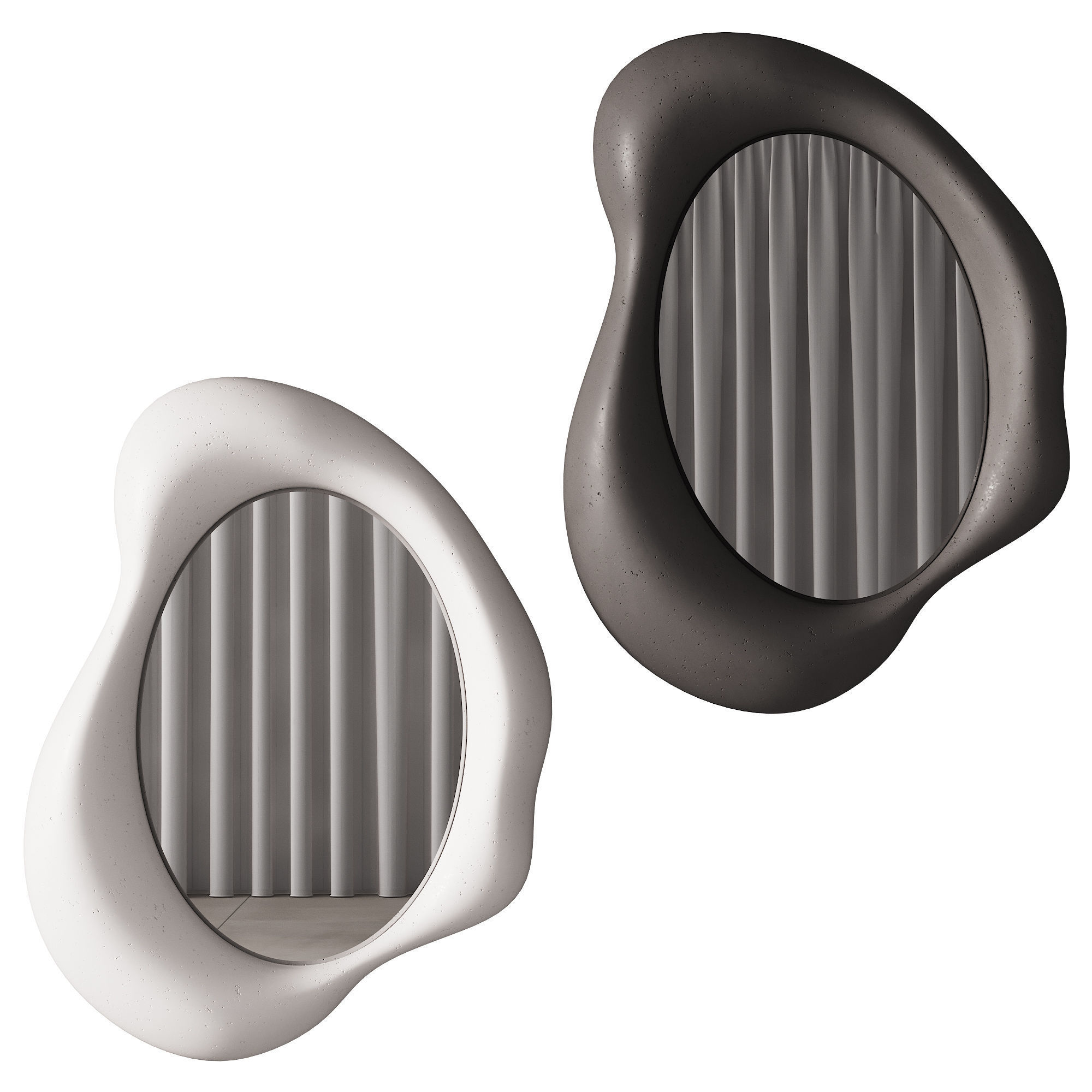 358 sculptural organic Amorphous Mirror by Lemieux et Cie 3D model_5