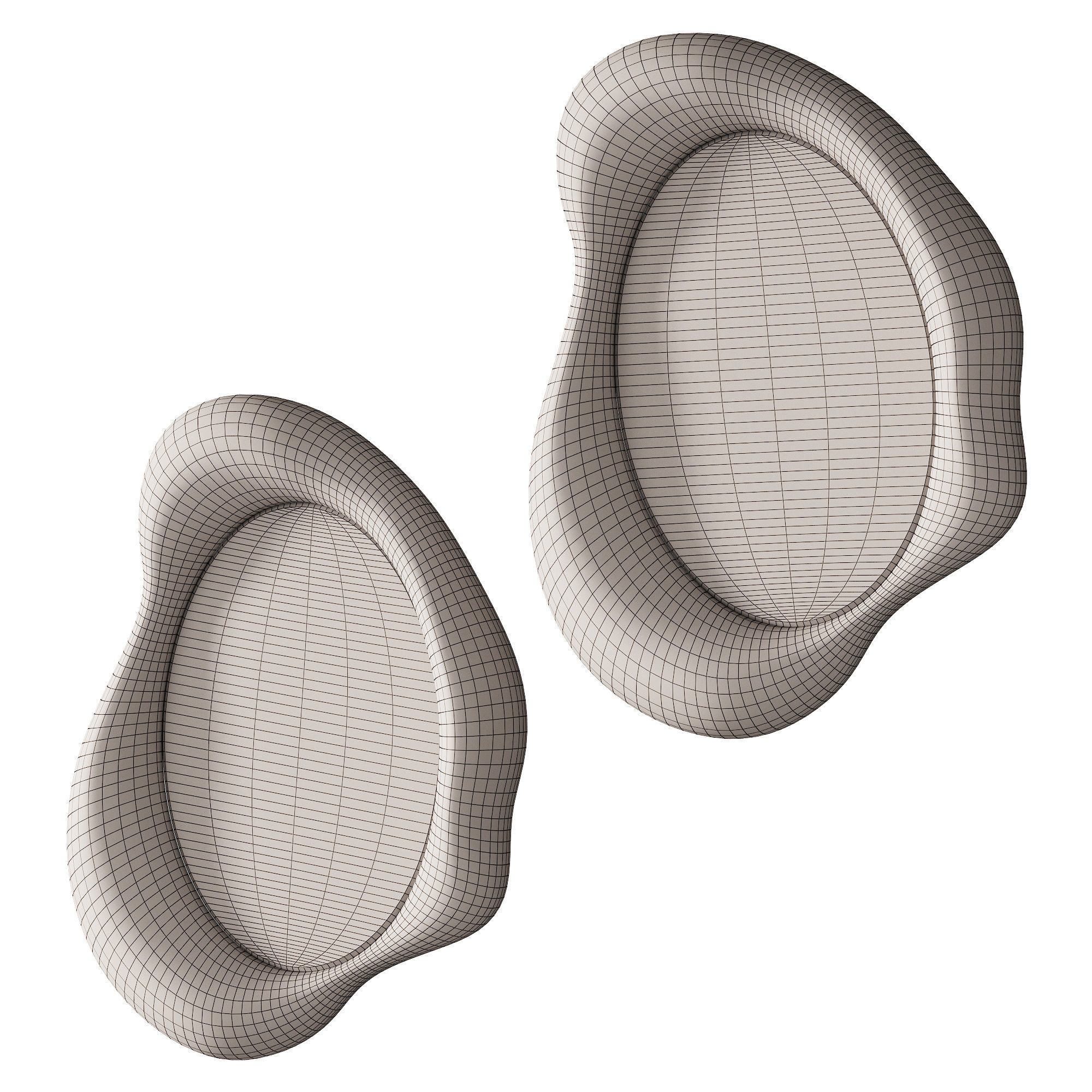 358 sculptural organic Amorphous Mirror by Lemieux et Cie 3D model_6