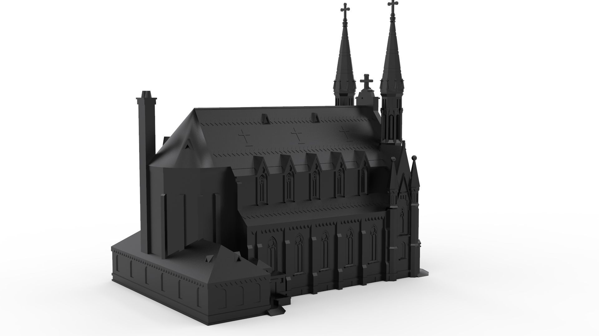 St Pauls Cathedral Birmingham - Alabama 3D print model_10