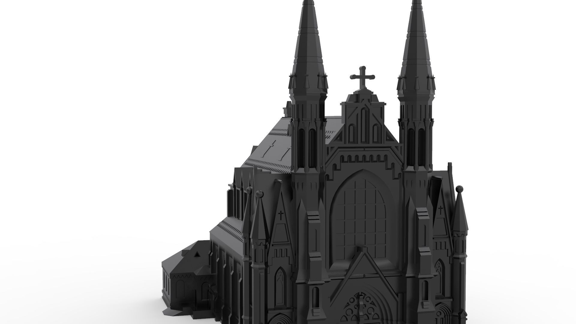 St Pauls Cathedral Birmingham - Alabama 3D print model_13