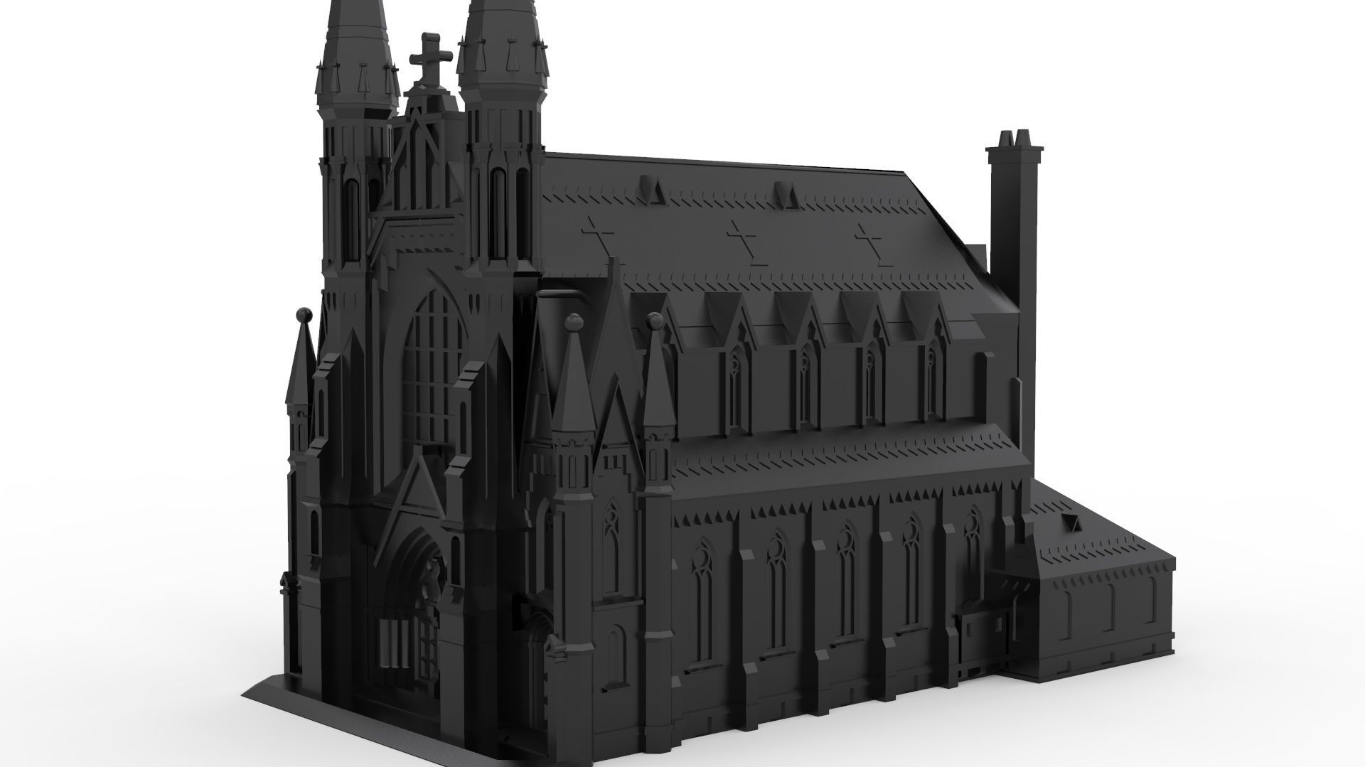 St Pauls Cathedral Birmingham - Alabama 3D print model_14