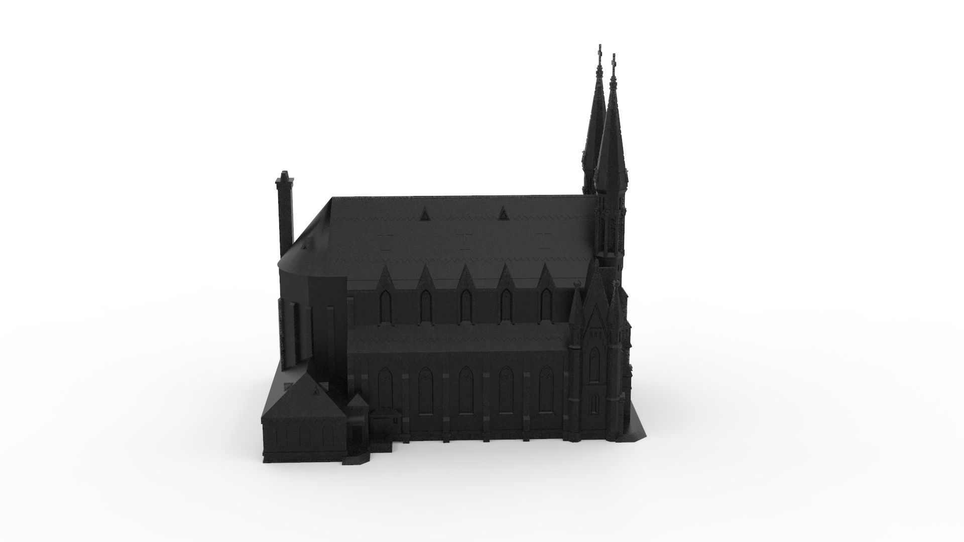 St Pauls Cathedral Birmingham - Alabama 3D print model_1