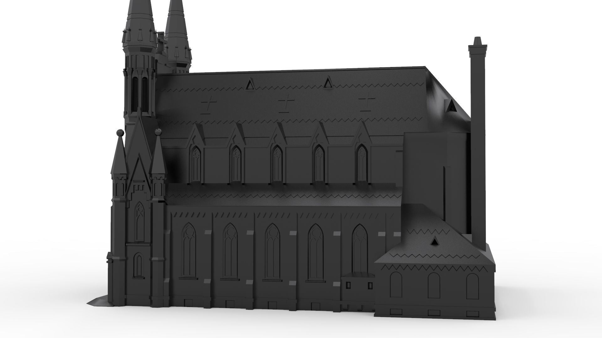 St Pauls Cathedral Birmingham - Alabama 3D print model_15