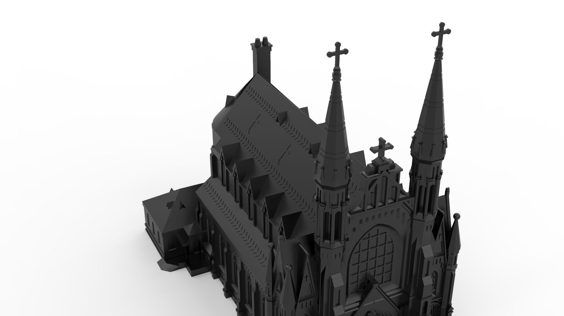 St Pauls Cathedral Birmingham - Alabama 3D print model_12