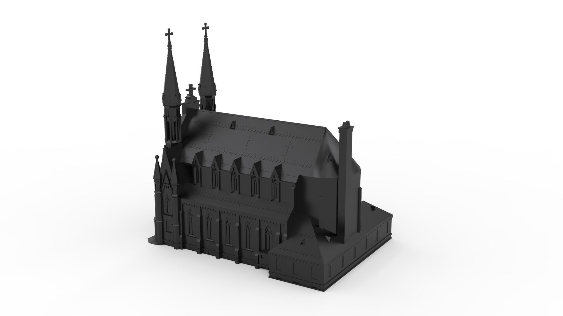 St Pauls Cathedral Birmingham - Alabama 3D print model_4