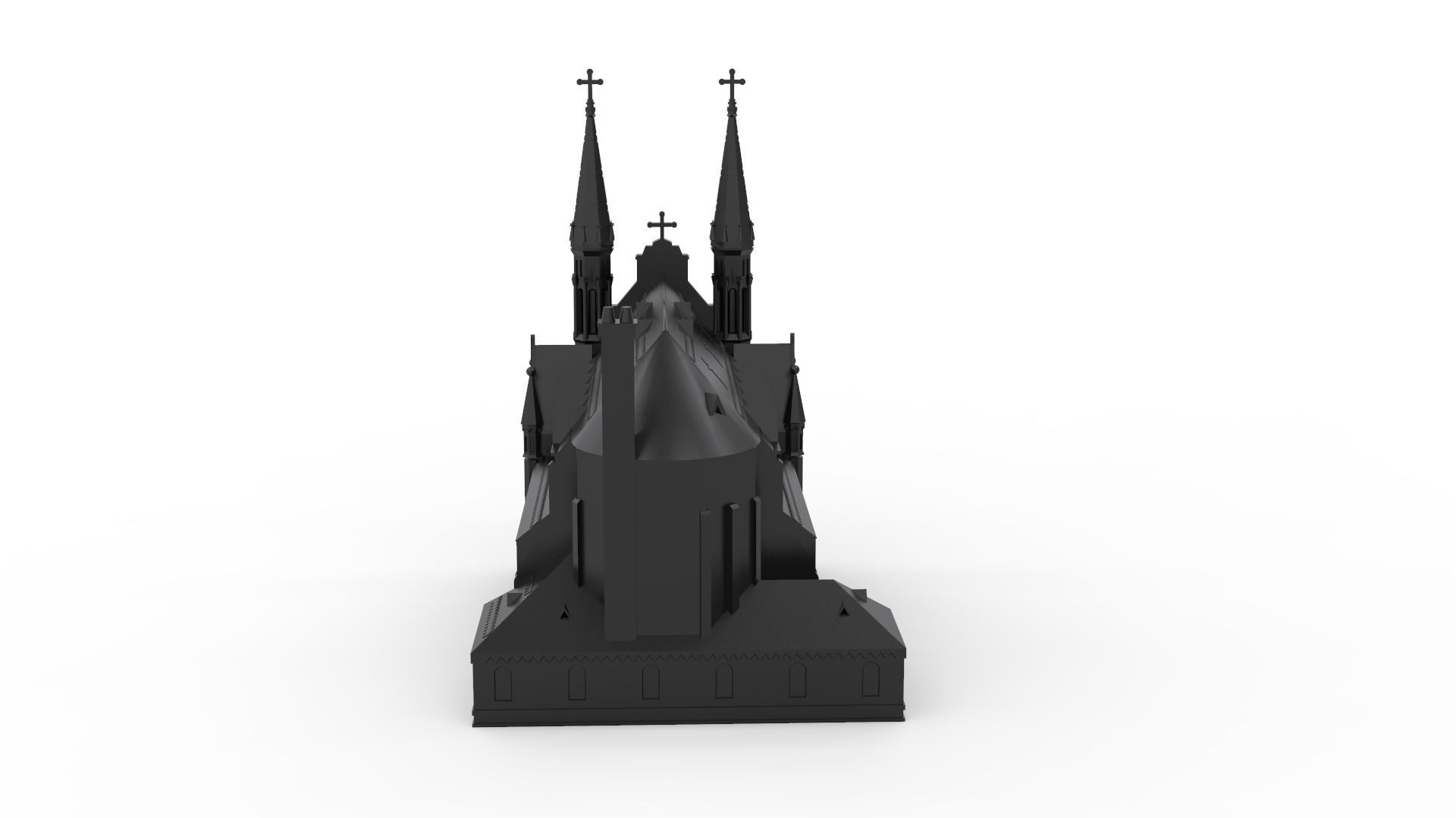 St Pauls Cathedral Birmingham - Alabama 3D print model_3