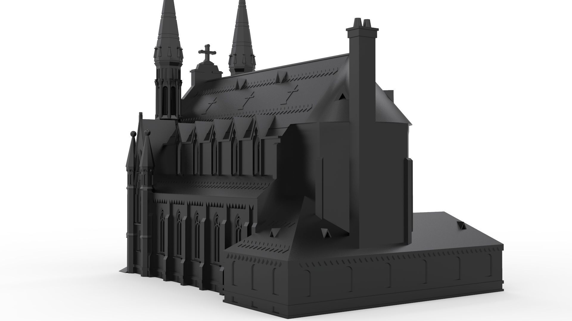 St Pauls Cathedral Birmingham - Alabama 3D print model_16
