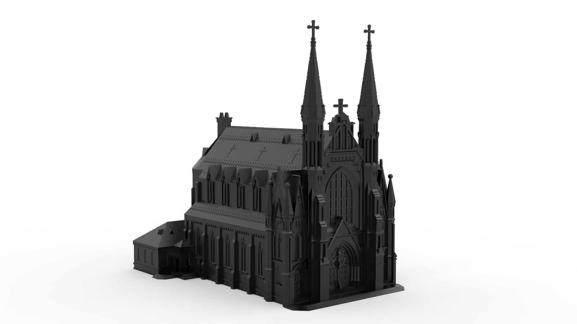 St Pauls Cathedral Birmingham - Alabama 3D print model_9