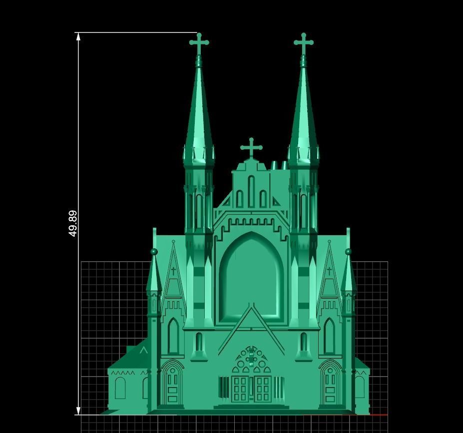St Pauls Cathedral Birmingham - Alabama 3D print model_18