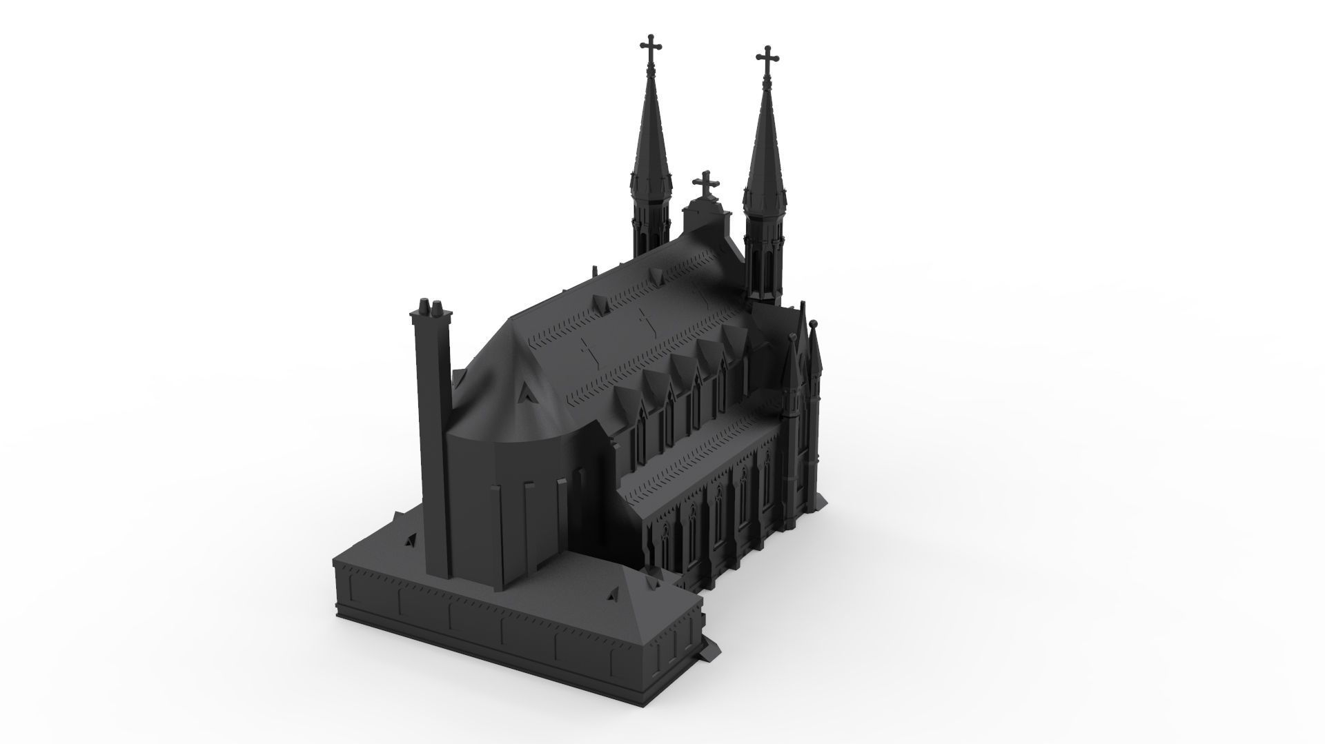 St Pauls Cathedral Birmingham - Alabama 3D print model_2