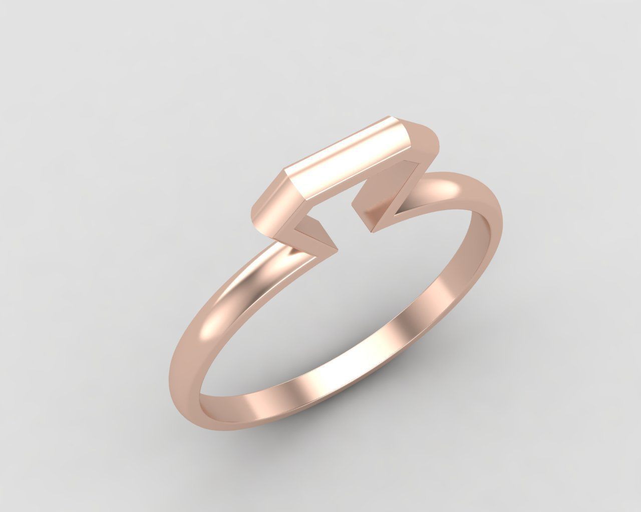 lightweight minimal diamond ring 104-MW 3D print model_4