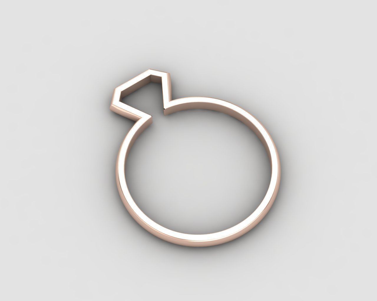 lightweight minimal diamond ring 104-MW 3D print model_8