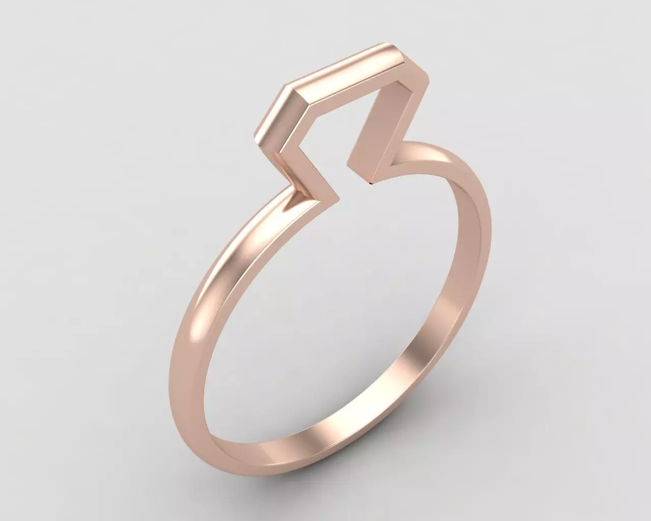 lightweight minimal diamond ring 104-MW 3D print model_0