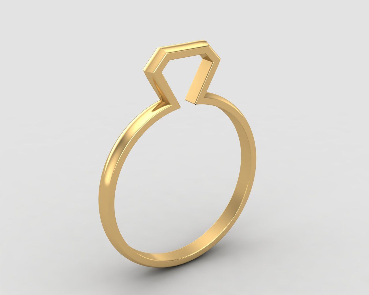 lightweight minimal diamond ring 104-MW 3D print model_10
