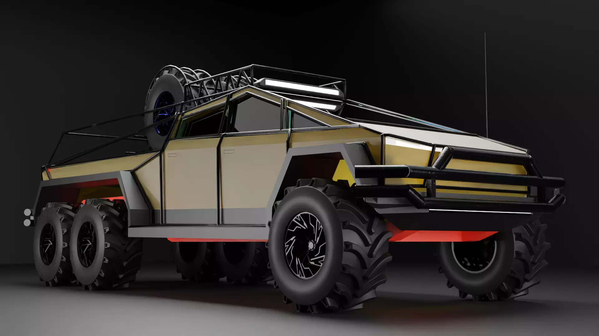 cybertruck 6x6 Free 3D model