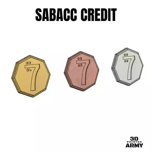 Sabacc credit poker chip 3D print model
