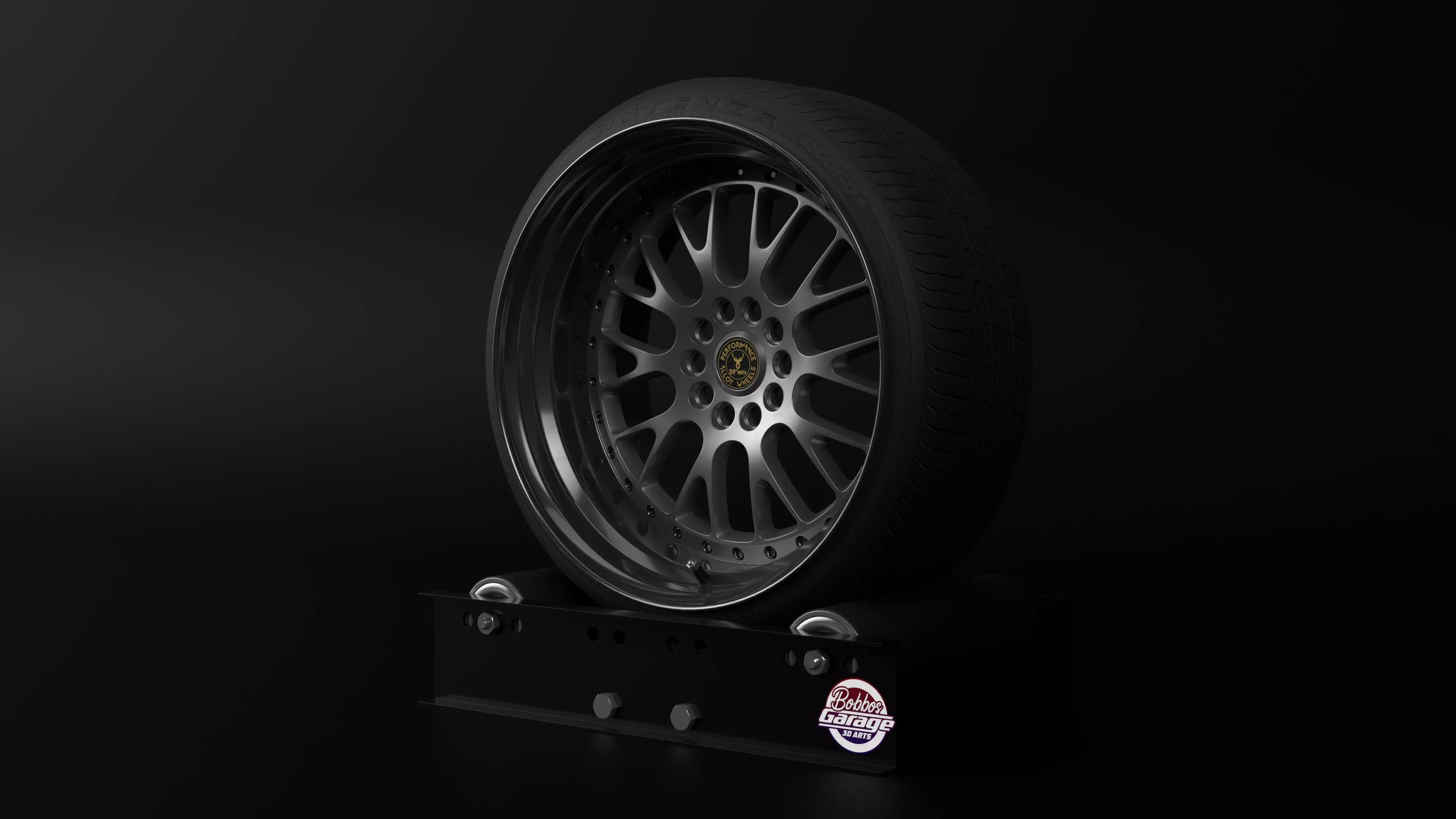 North Wheels D-003 Low-poly 3D model