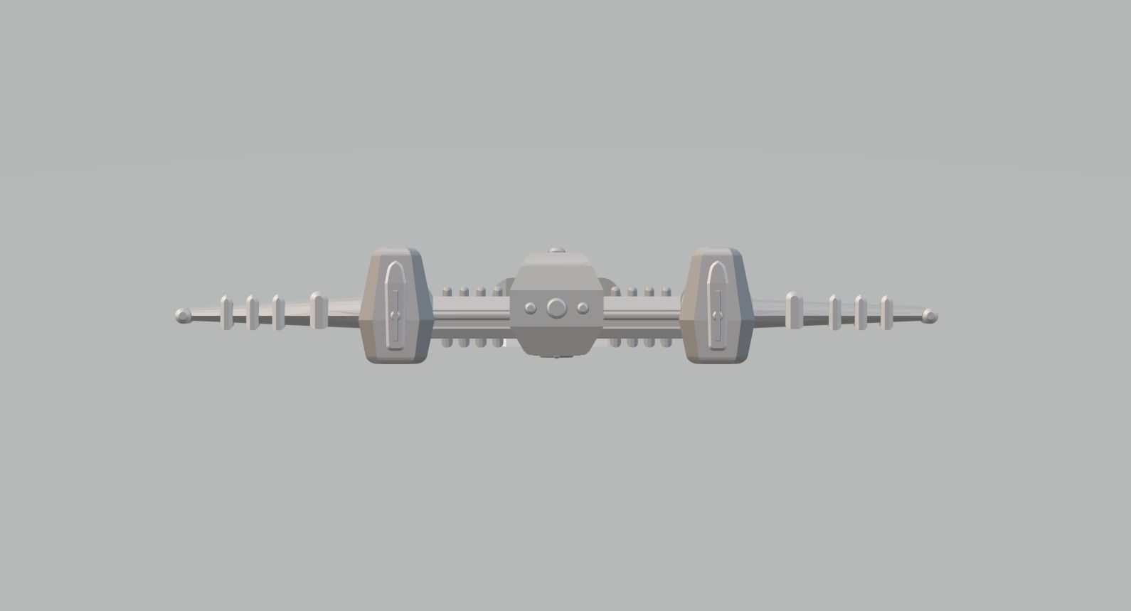 CS2-072023 Concept Fighter Starship 3D print model_4