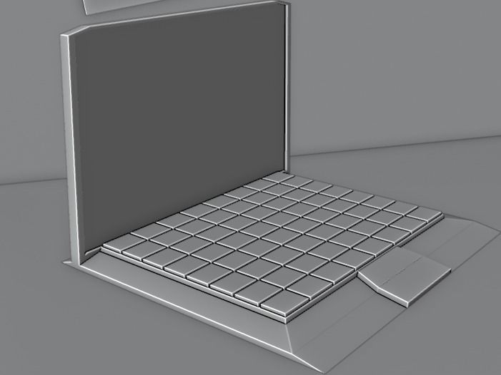 simple low poly game ready lofi room Low-poly 3D model_5