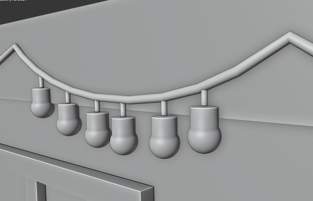 simple low poly game ready lofi room Low-poly 3D model_4