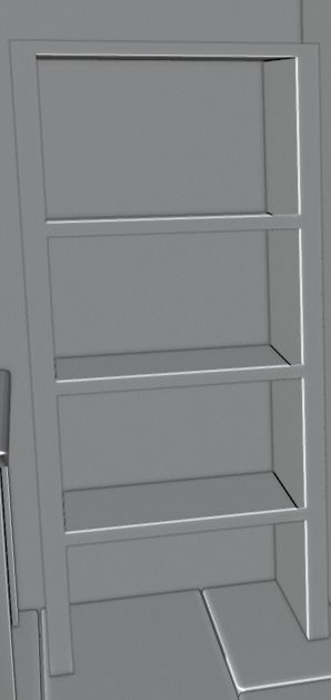 simple low poly game ready lofi room Low-poly 3D model_6