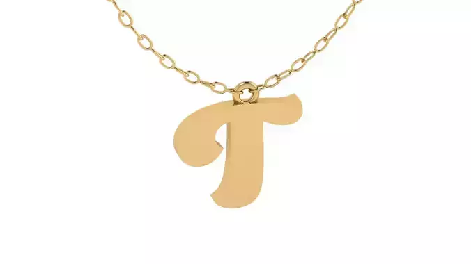 Alphabet Pendant T