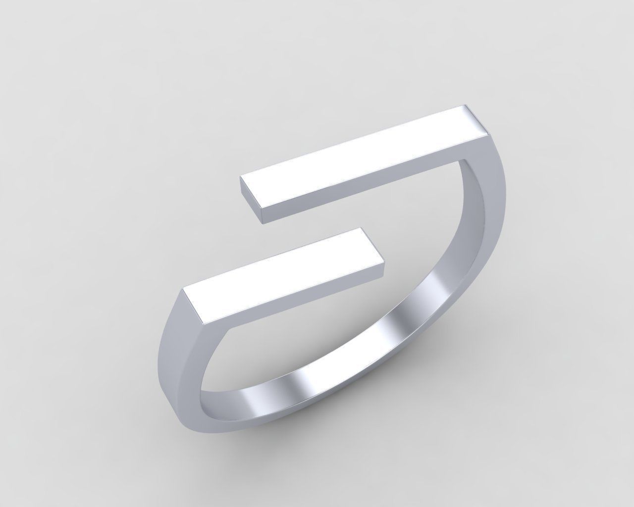 lightweight bypass minimal ring 107-MW 3D print model_11