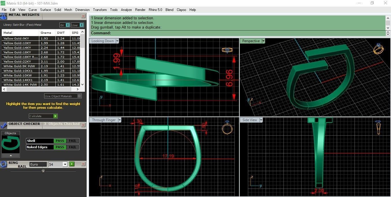 lightweight bypass minimal ring 107-MW 3D print model_2