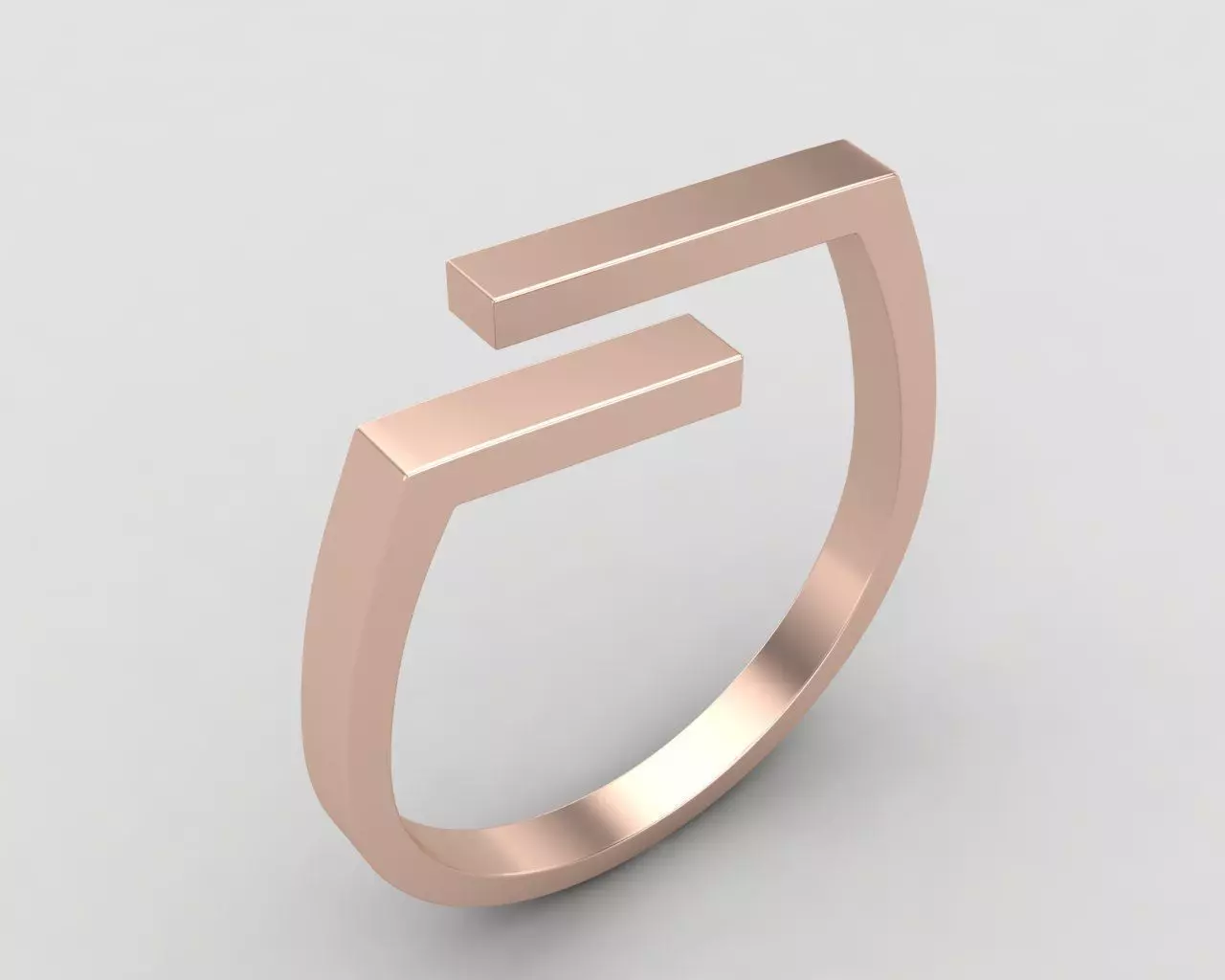 lightweight bypass minimal ring 107-MW 3D print model_0