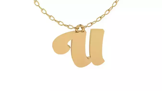 Alphabet Pendant U