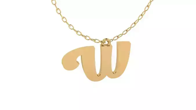 Alphabet Pendant W