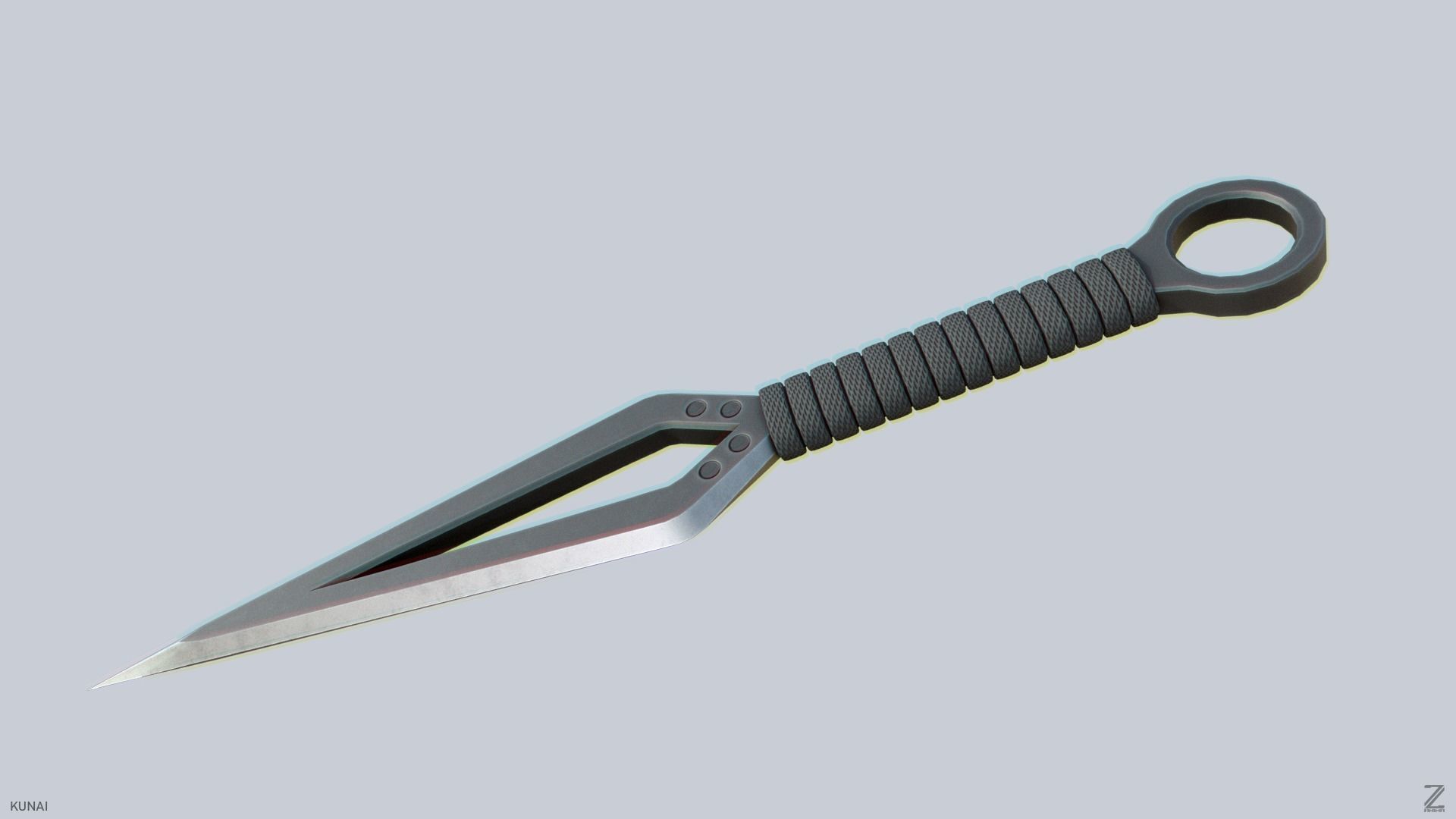 Kunai Low-poly 3D model_8