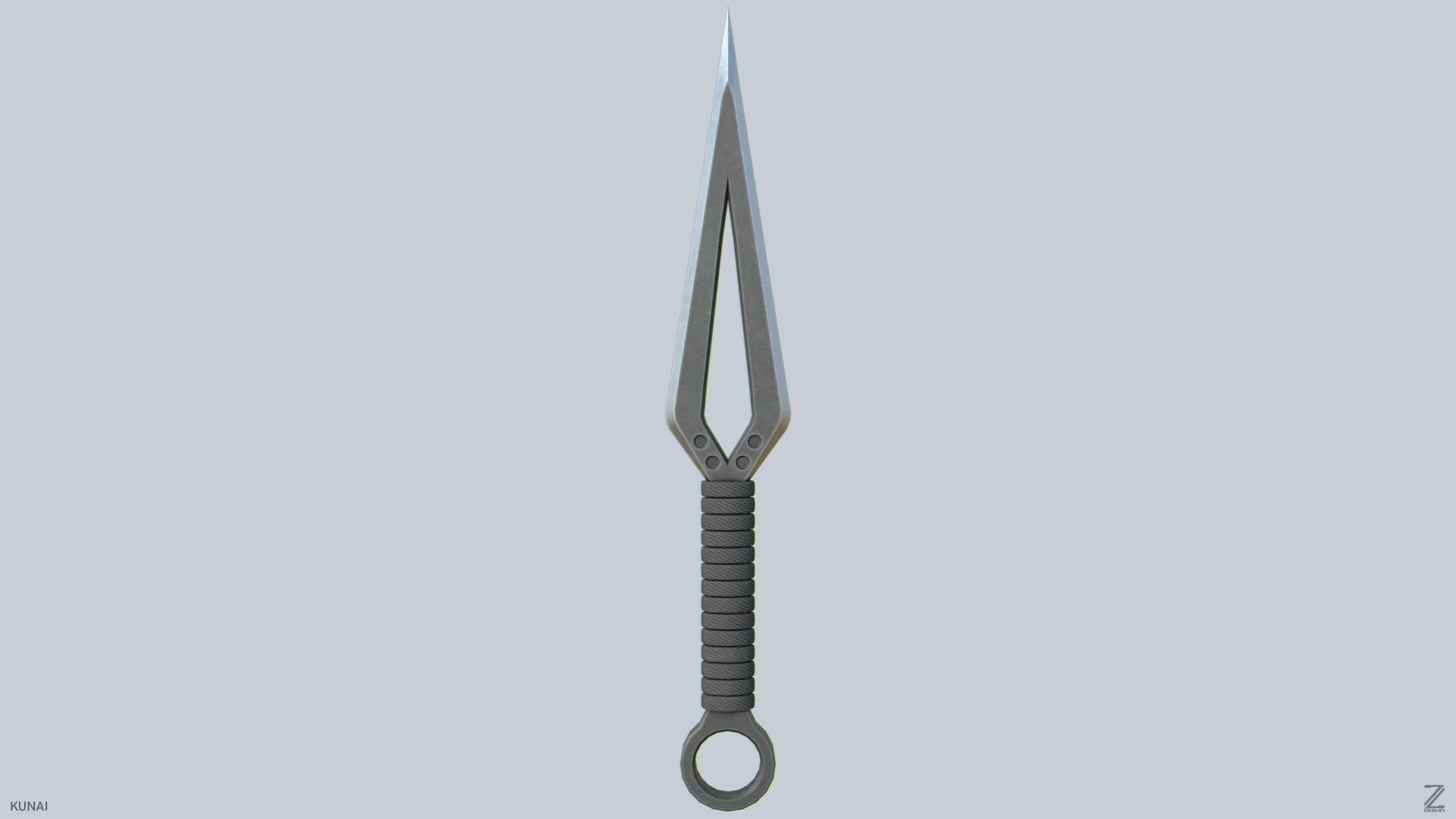 Kunai Low-poly 3D model_1