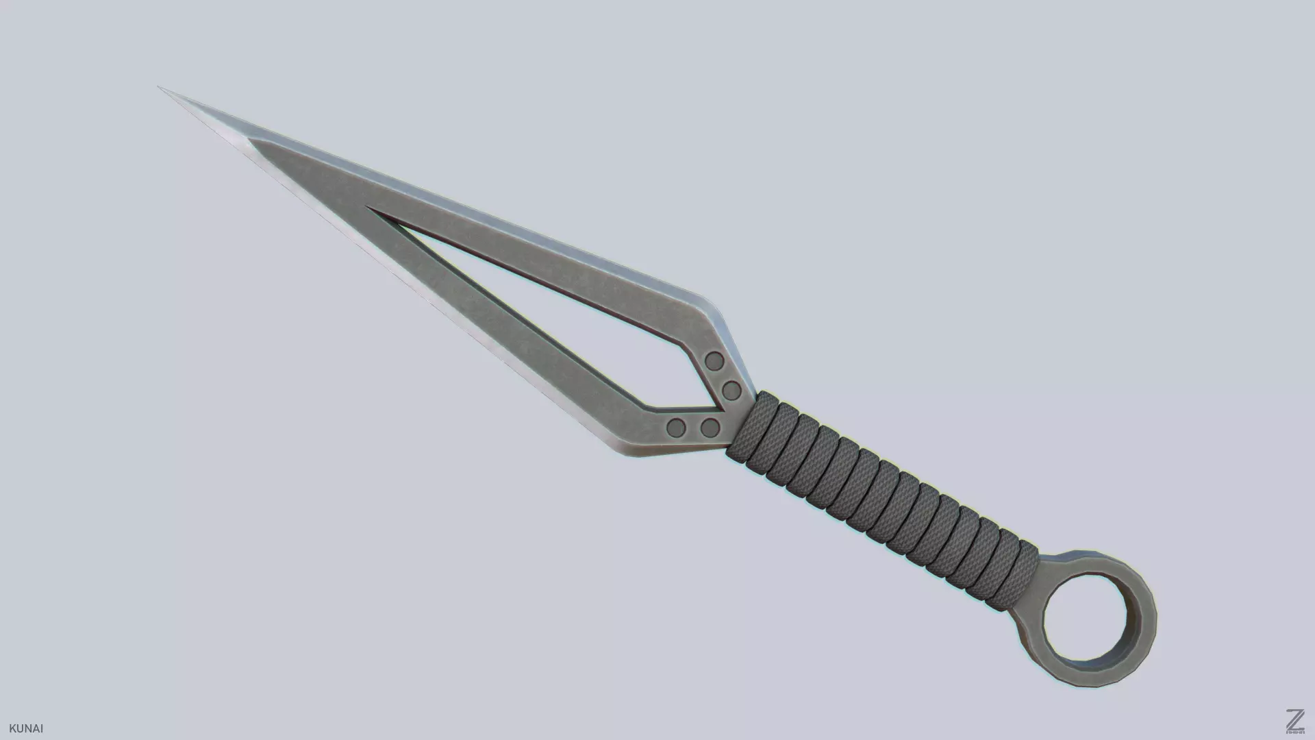 Kunai Low-poly 3D model_0